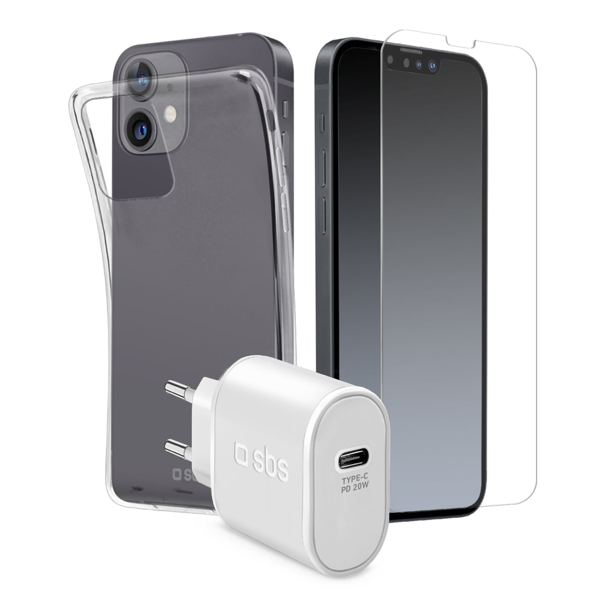 Kit de cargador, funda y pantalla para iPhone 13