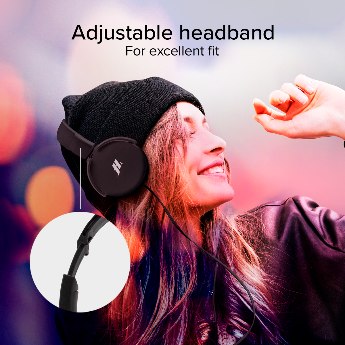 Auriculares con cable con USB-C y almohadillas blandas giratorias