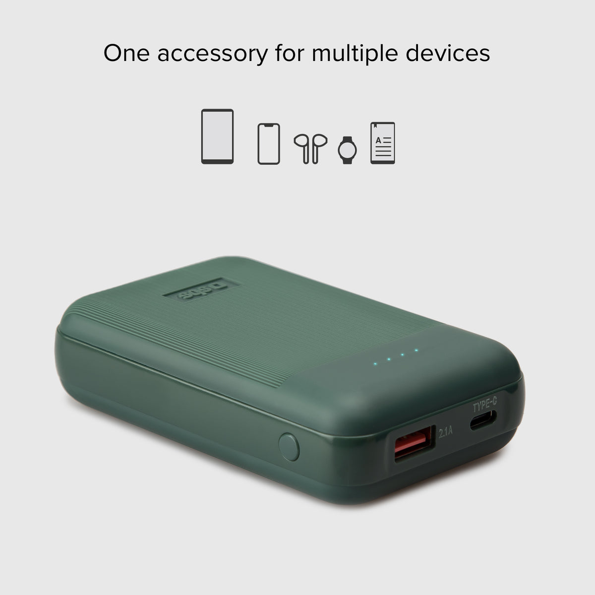 Batterie Power Delivery 20 W, 10 000 mAh, finition rainurée soft touch