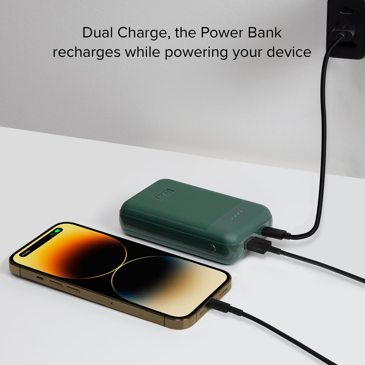 Batterie Power Delivery 20 W, 10 000 mAh, finition rainurée soft touch