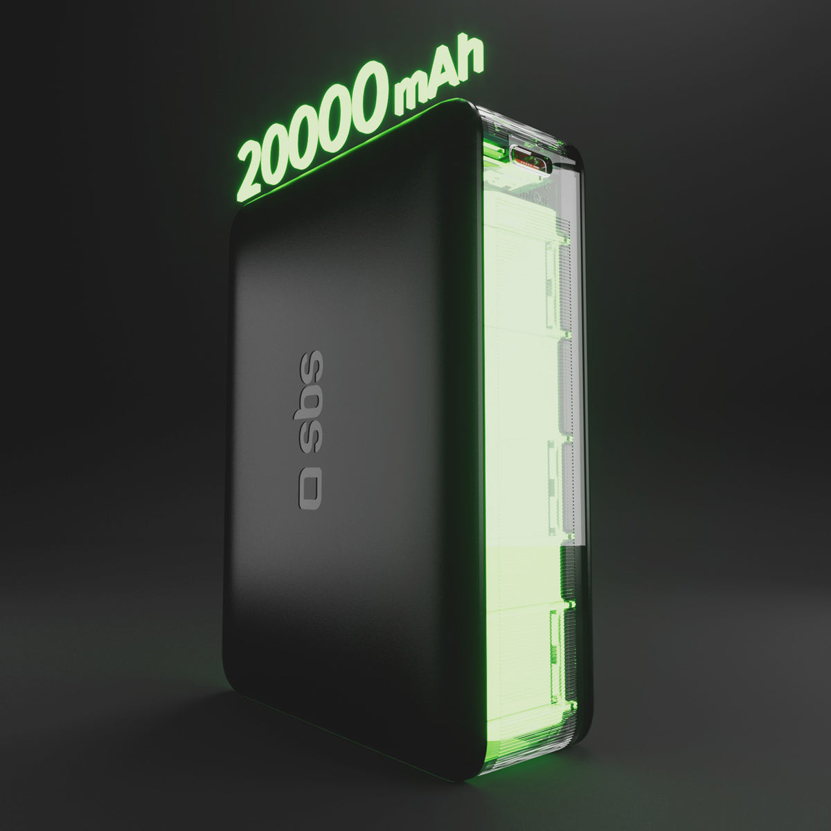 Power bank 20.000mAh para ordenador, smartphone, tablet con USB-C y USB-A