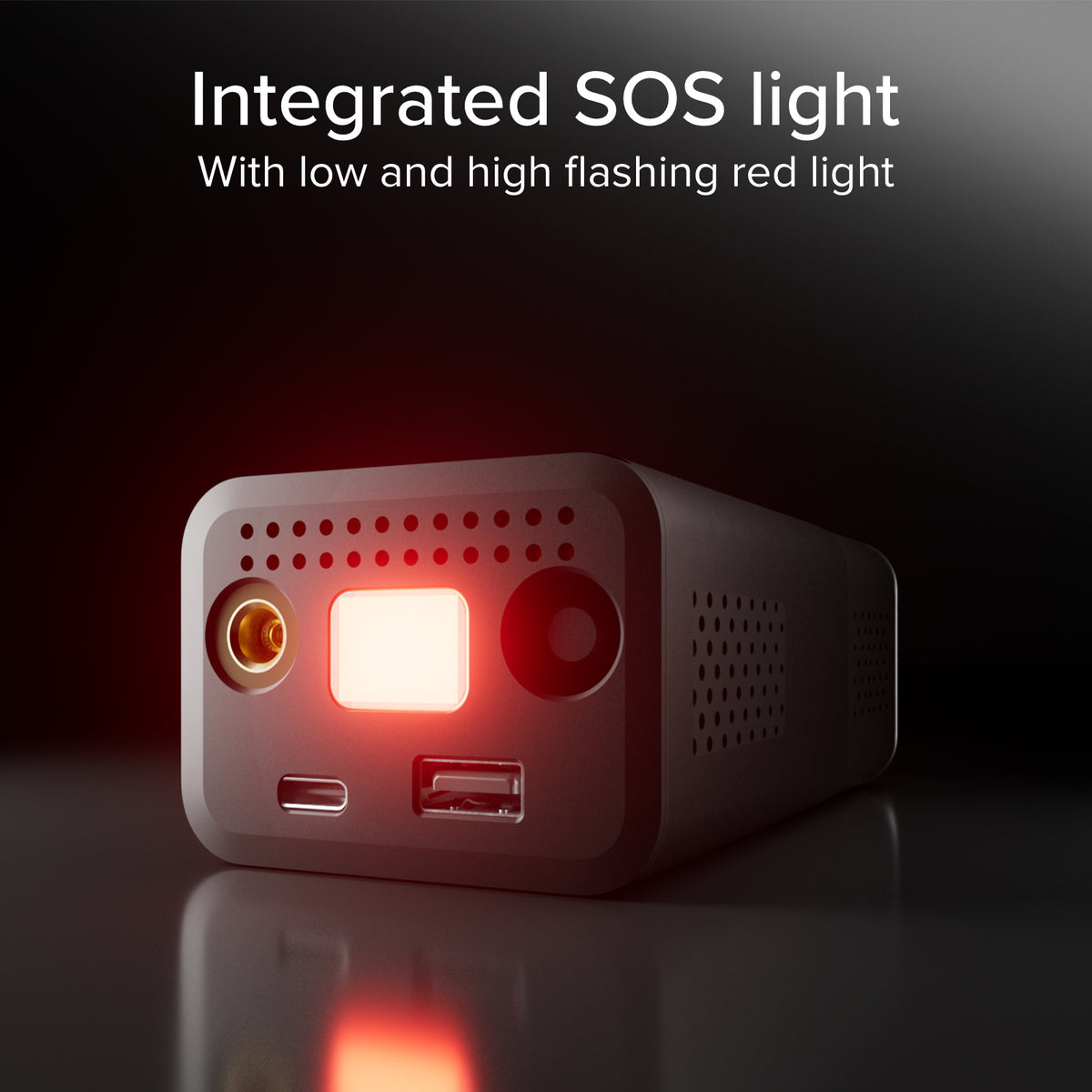 Compresseur portable 3600 mAh avec torche LED intégrée