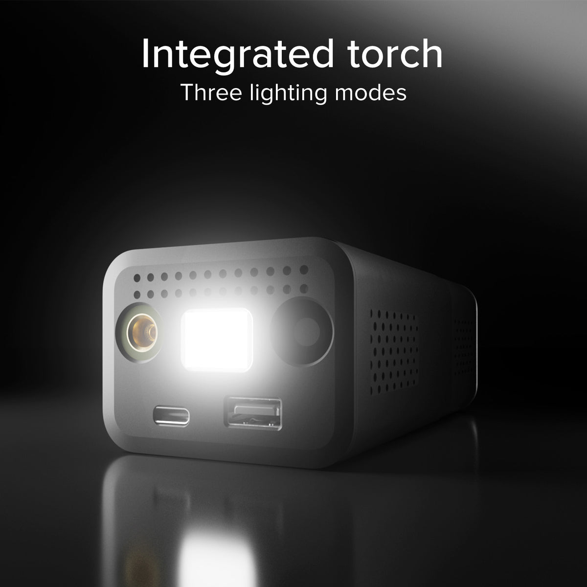 Compresseur portable 3600 mAh avec torche LED intégrée