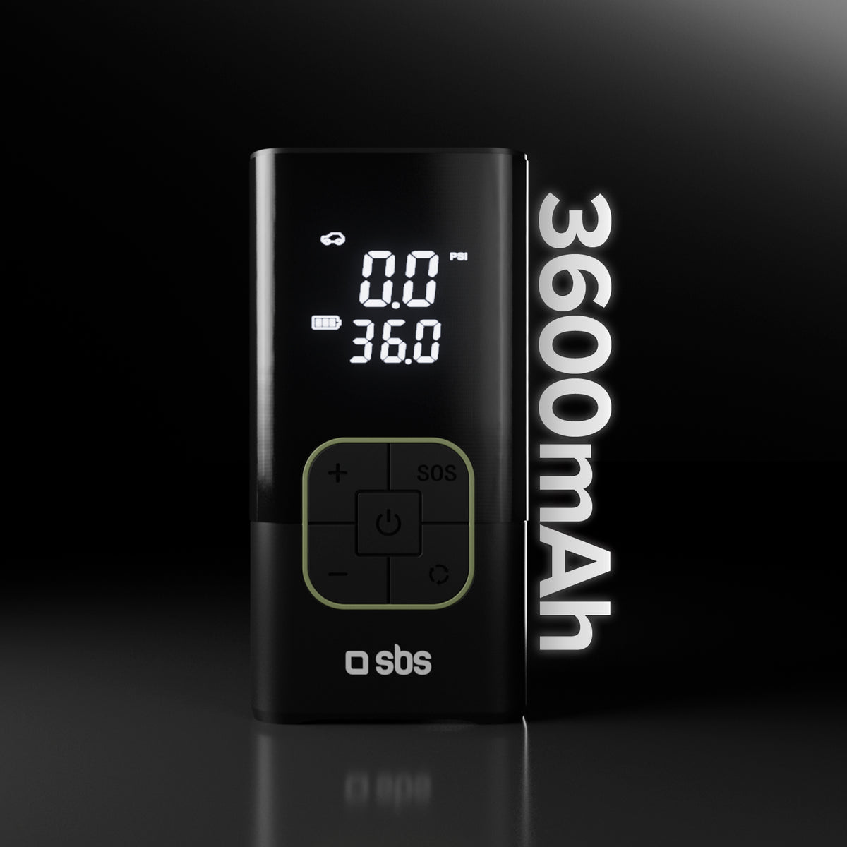 Compresseur portable 3600 mAh avec torche LED intégrée