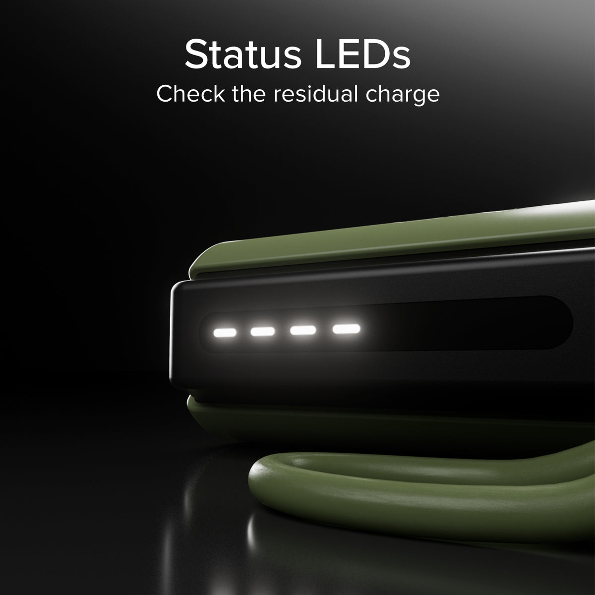Compact 5000 mAh Power Bank with LED torch, 10 W USB-C port, USB-C cable included, ideal for camping and outdoor use