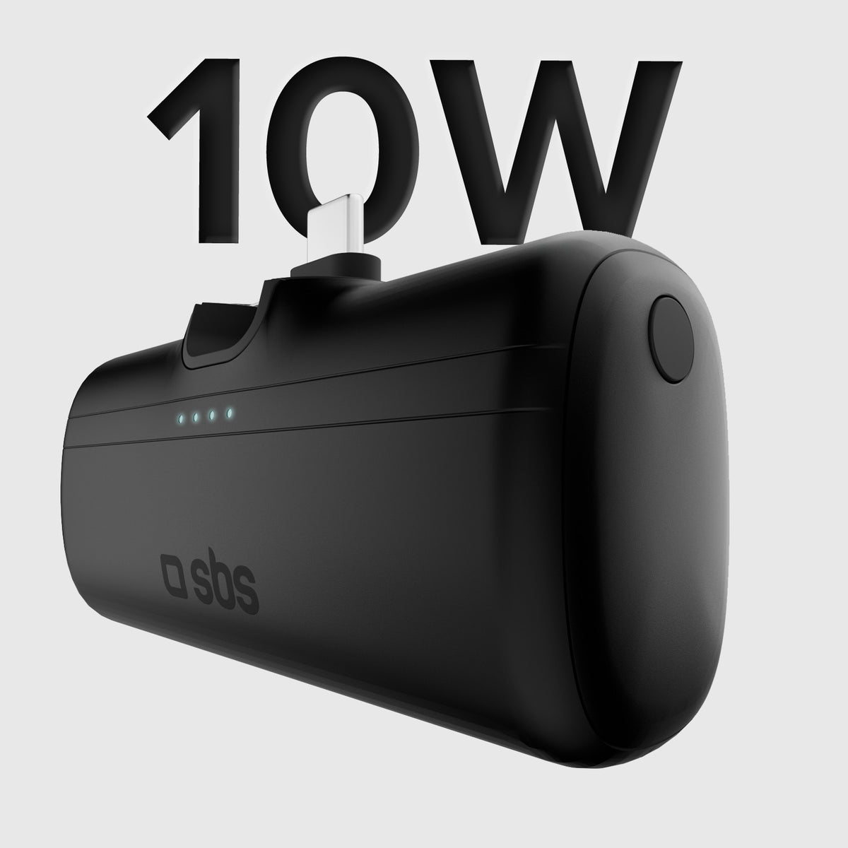 Powerbank 5000 mAh avec fonction support et câble intégré
