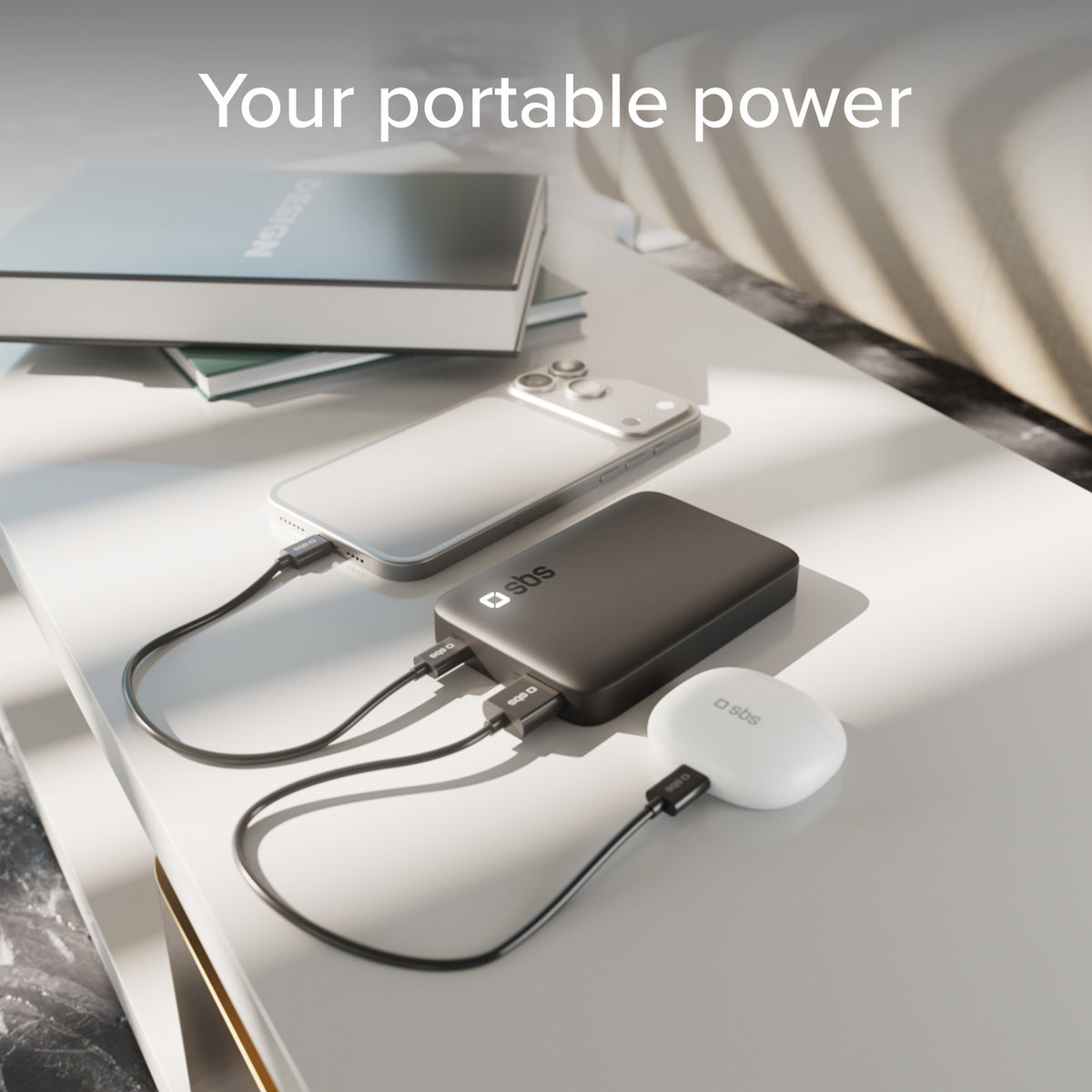 10,000 mAh High-Density Power Bank with PD, USB-C and USB-A