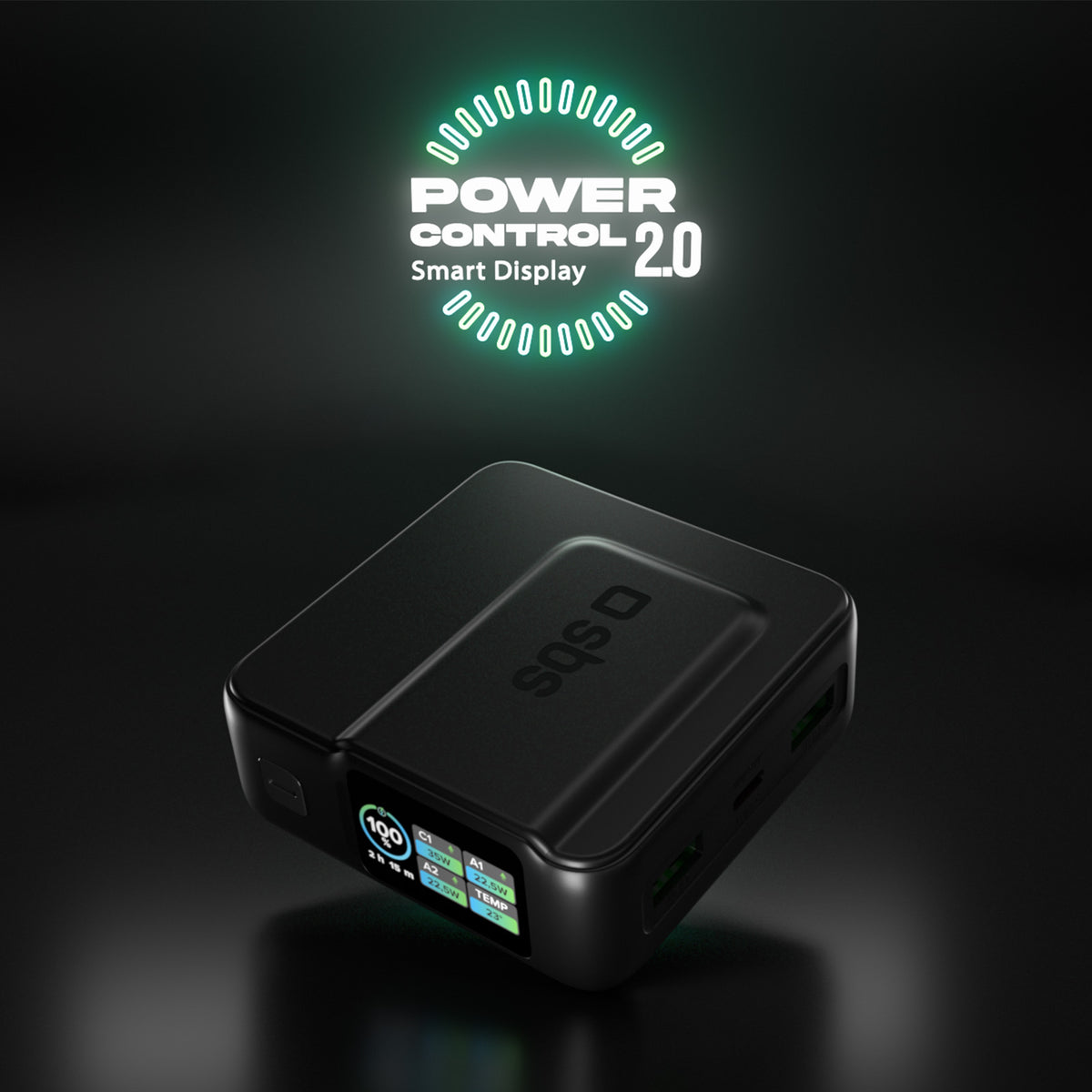 Batería externa 10000mah Power Control 2.0 con pantalla TFT inteligente y carga 35W PD