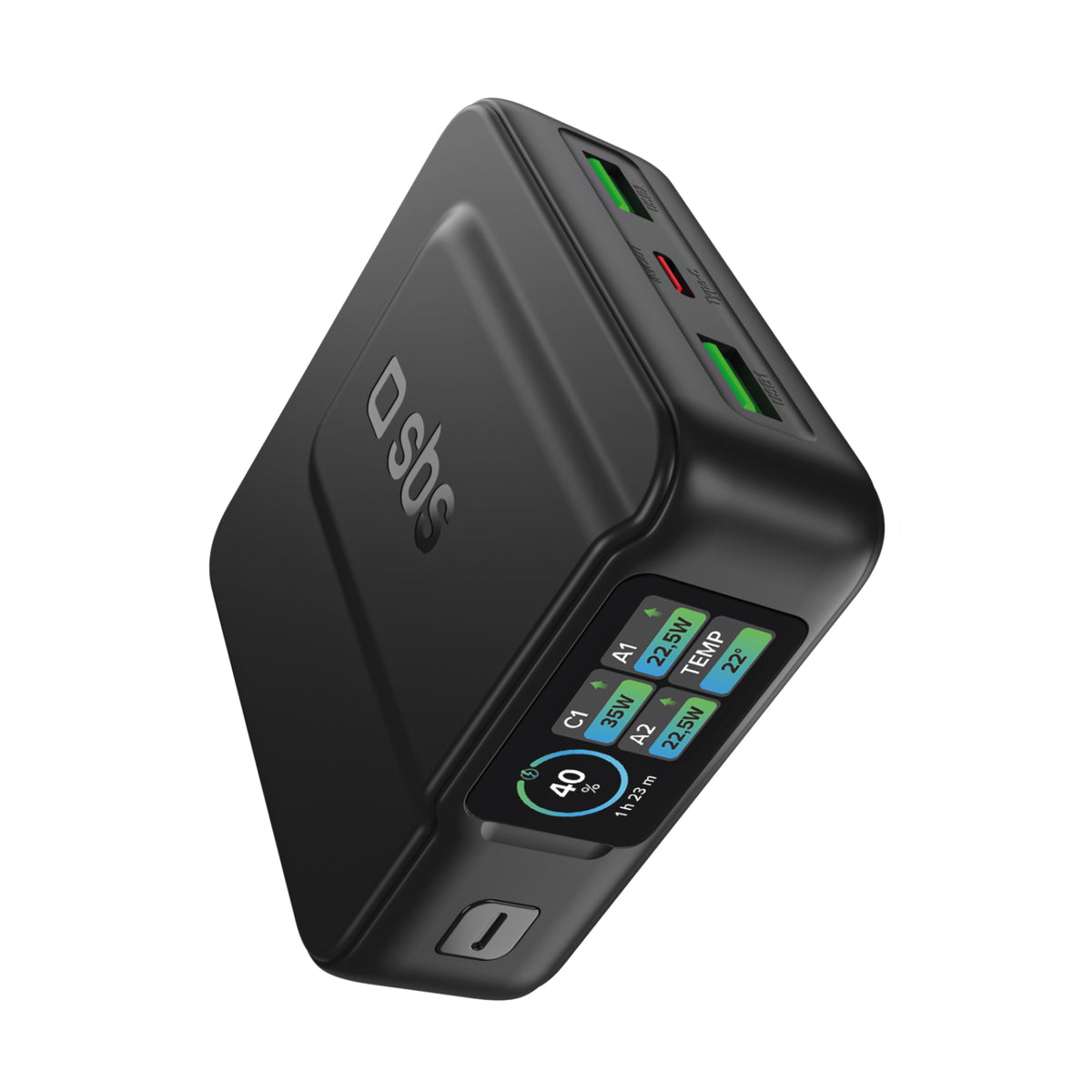 Batería externa 10000mah Power Control 2.0 con pantalla TFT inteligente y carga 35W PD
