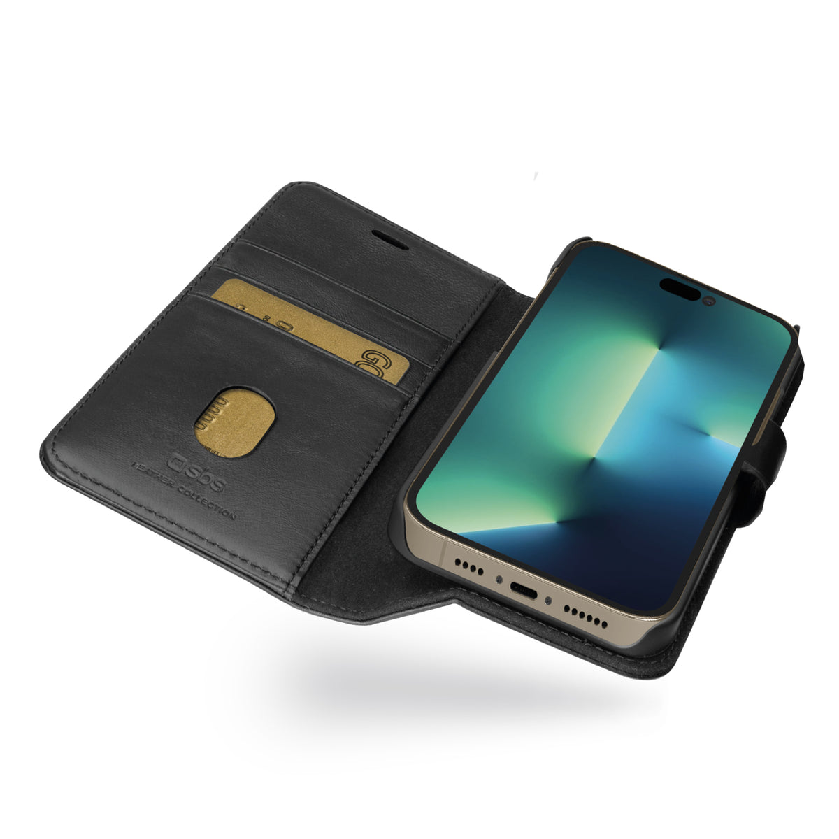 Housse en cuir véritable pour iPhone 14 Pro Max