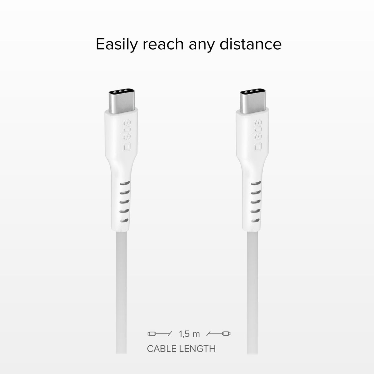 Cable de datos 1,5 m - Conectores USB-C