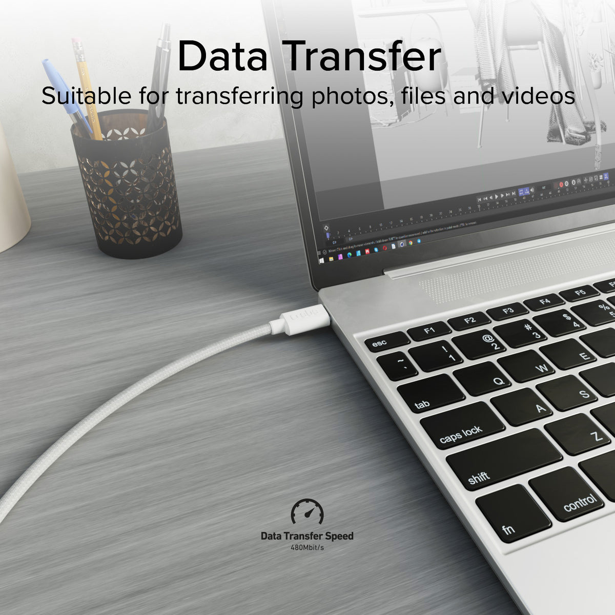 Répartiteur USB Type-C avec double sortie USB-C 60W