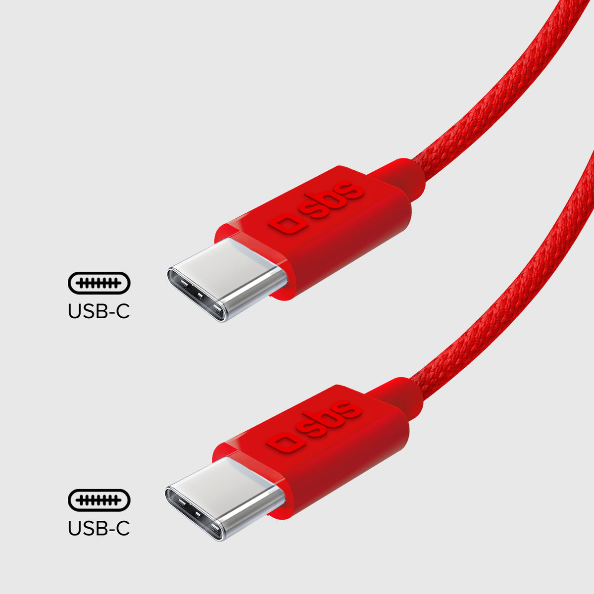 Cavo USB-C - USB-C in tessuto con fermacavo, 1.5 metri