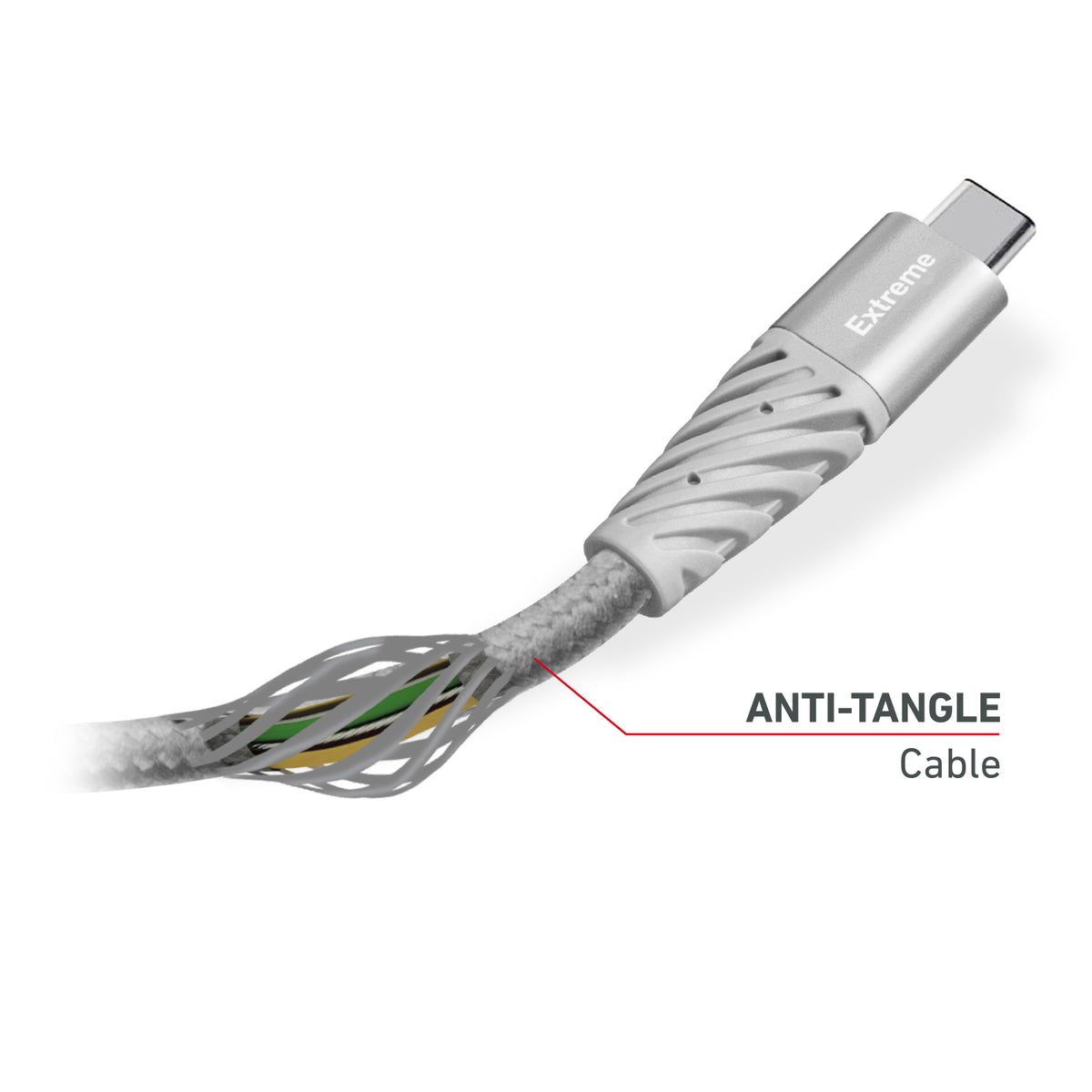 Cavo USB-C dati e ricarica ultra resistente in fibra aramidica 1.5 m