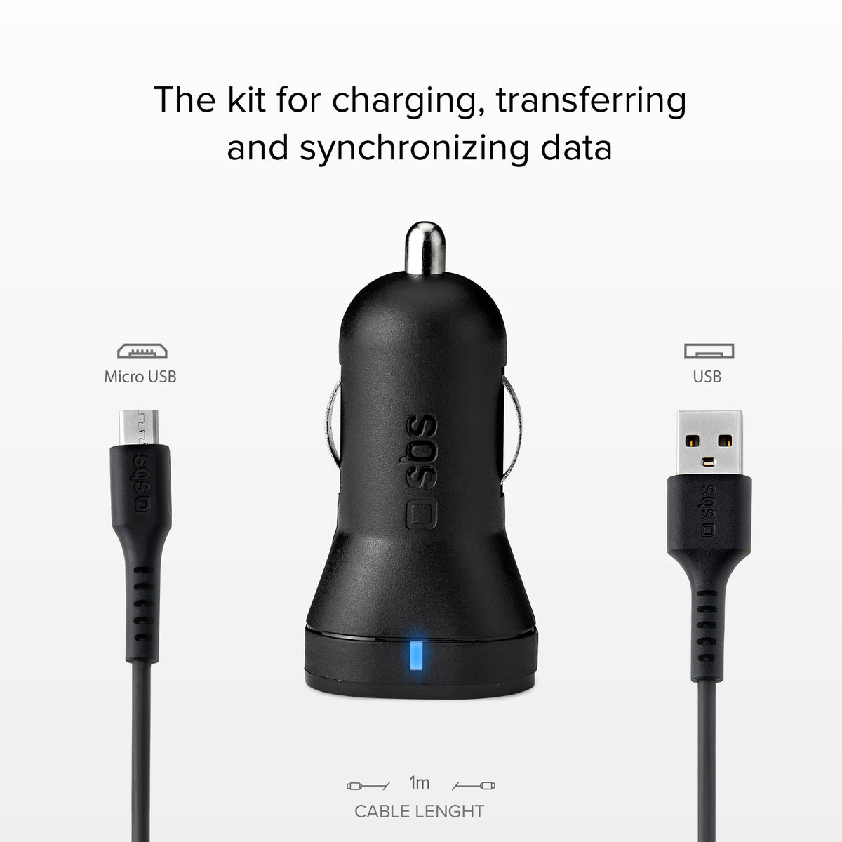 Kit de carga Micro USB para coche