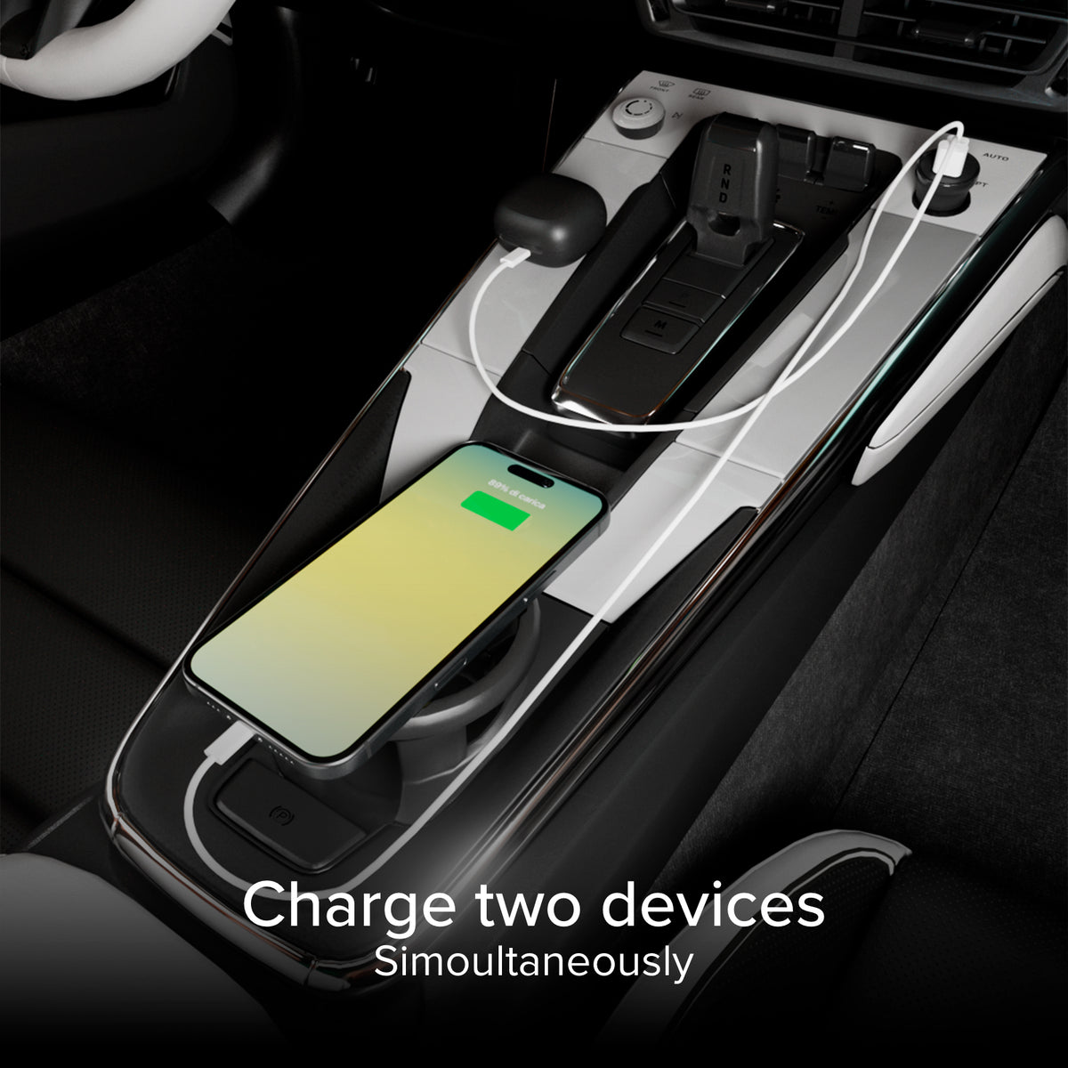 Cargador de batería de coche Tipo C – USB de 2.1A