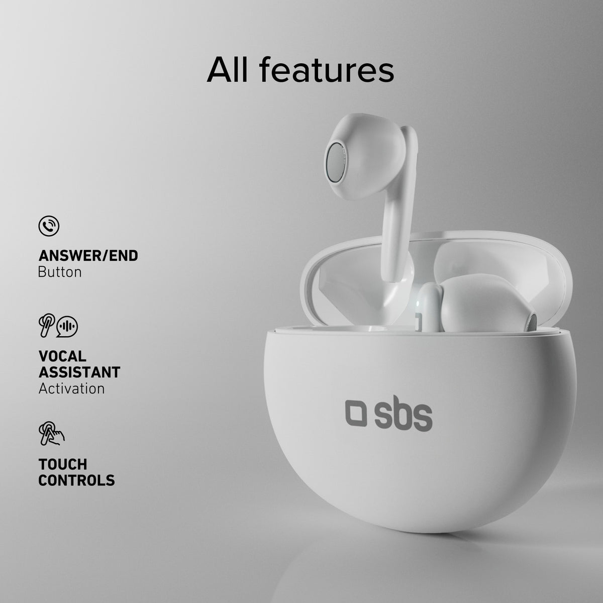 Twin Pure Drops - TWS earphones with Environmental Noise Cancellation (ENC) microphone