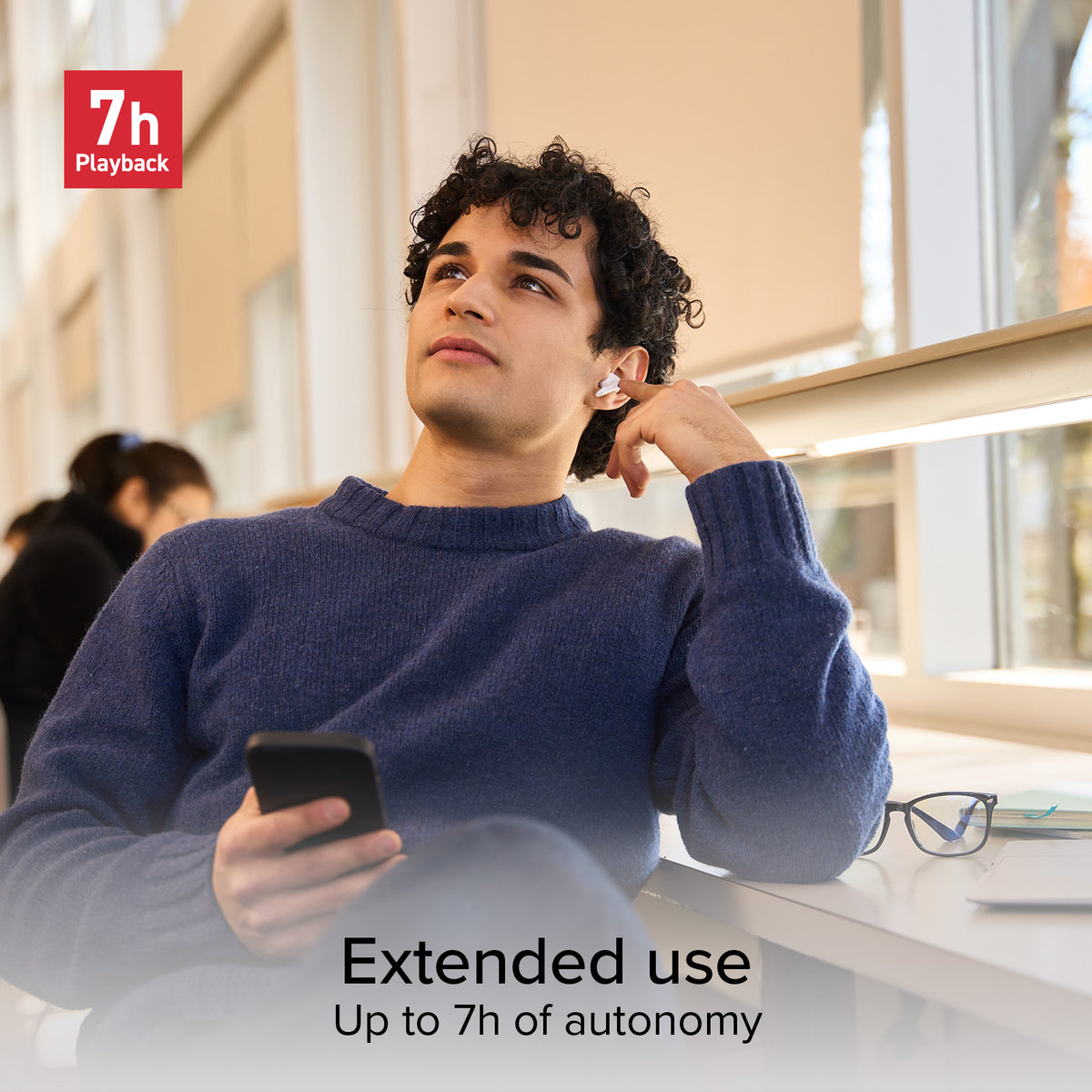 Twin Pure Drops - TWS earphones with Environmental Noise Cancellation (ENC) microphone