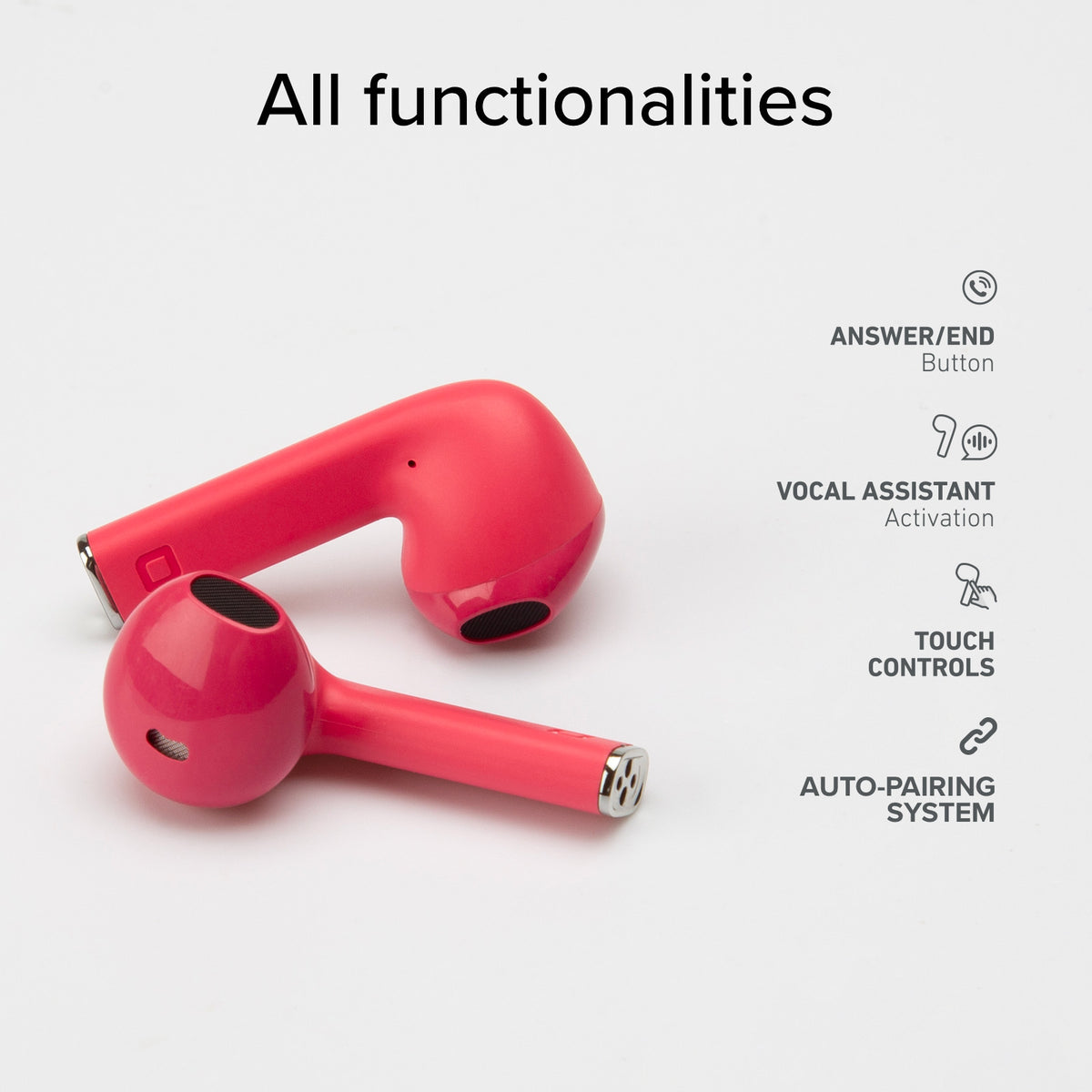 TWS One Color - écouteurs sans fil avec technologie True Wireless Stereo