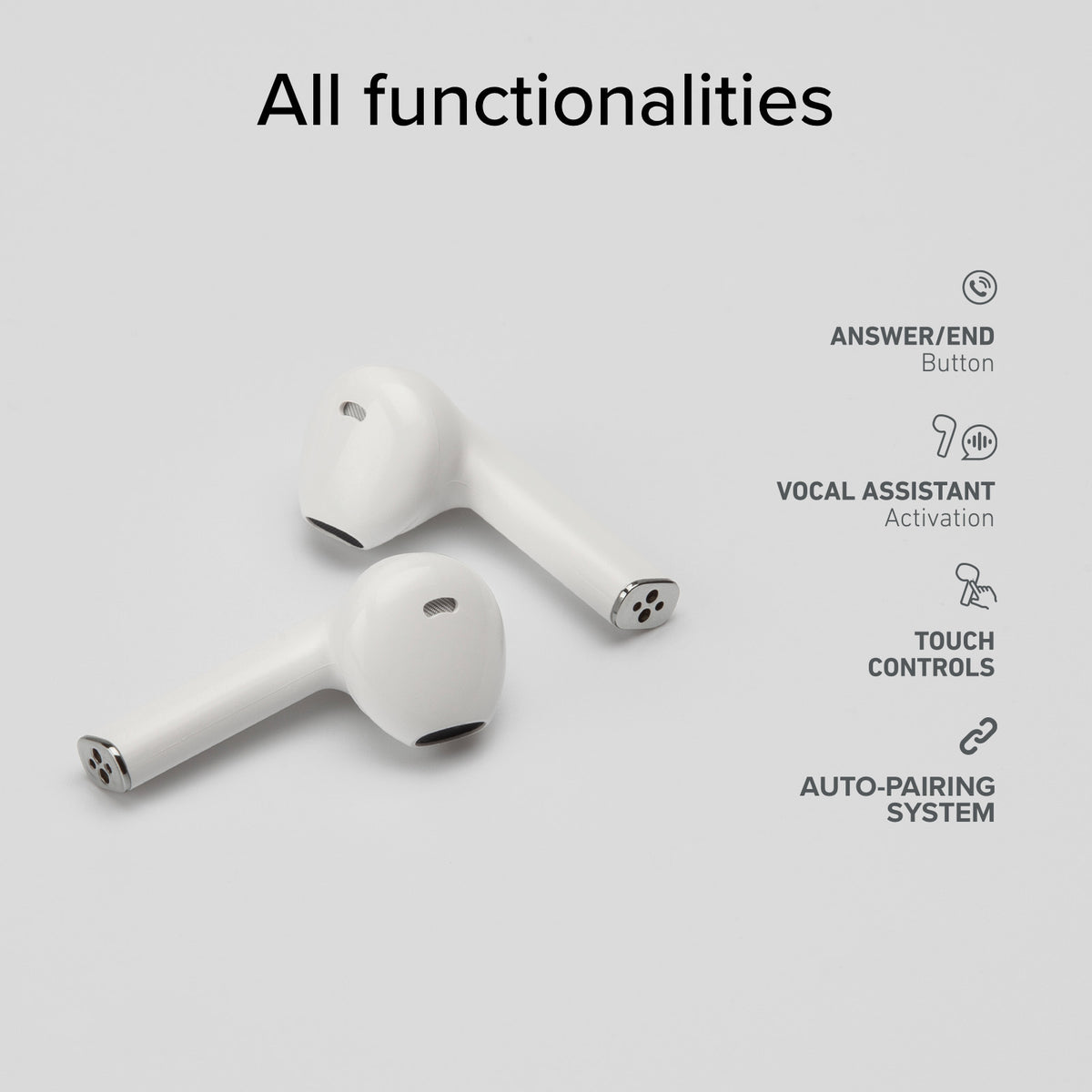 TWS One Color - écouteurs sans fil avec technologie True Wireless Stereo