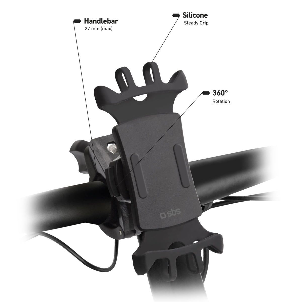 Support de téléphone portable pour vélo et trottinette 360°