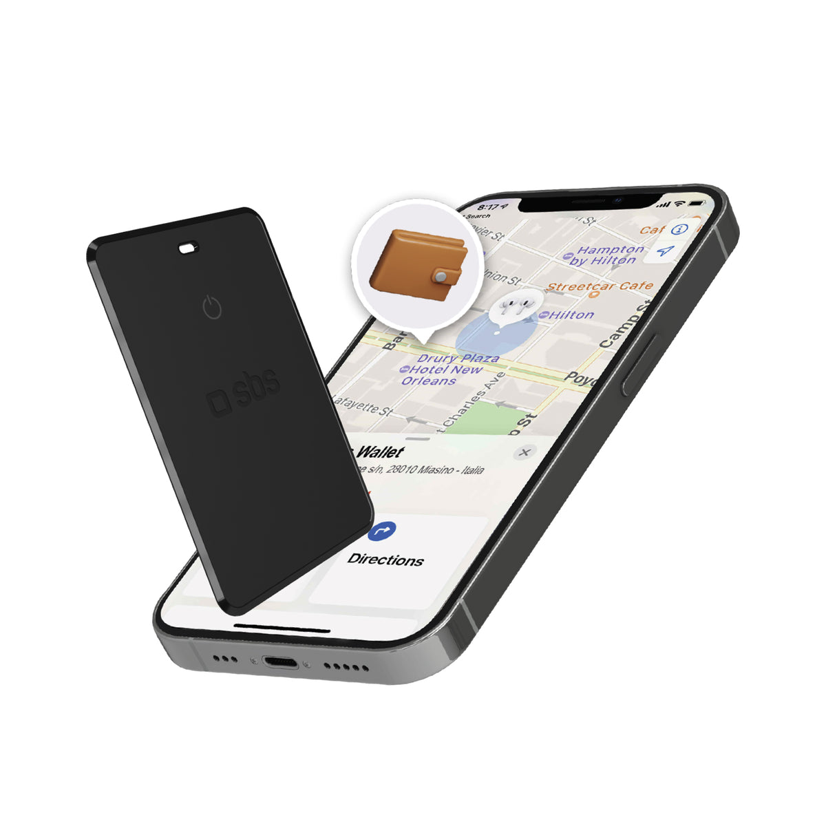 Rastreador ultraslim de objetos Dual compatible con Apple Find My y Google Find Hub