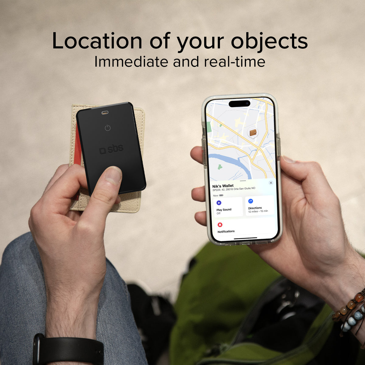 Localizador de objetos ultrafino compatible con Apple Find My
