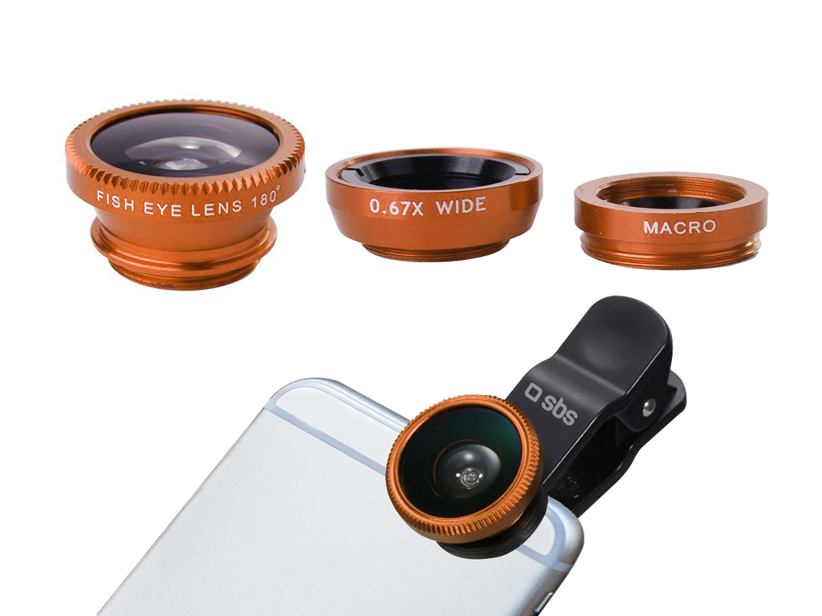Linsenset 3 in 1 für Smartphone