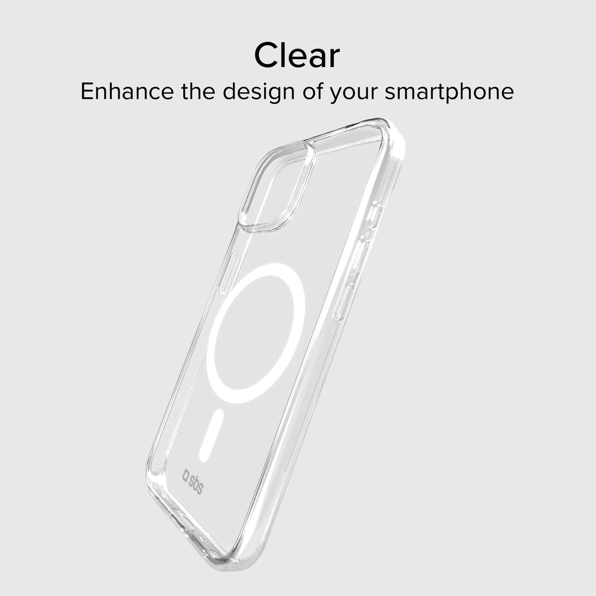 Coque transparente rigide, compatible recharge MagSafe pour iPhone 15