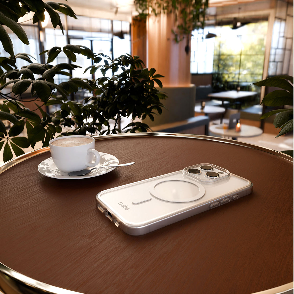 Transparente steife Hülle, kompatibel mit MagSafe-Ladefunktion für iPhone 15 Pro Max