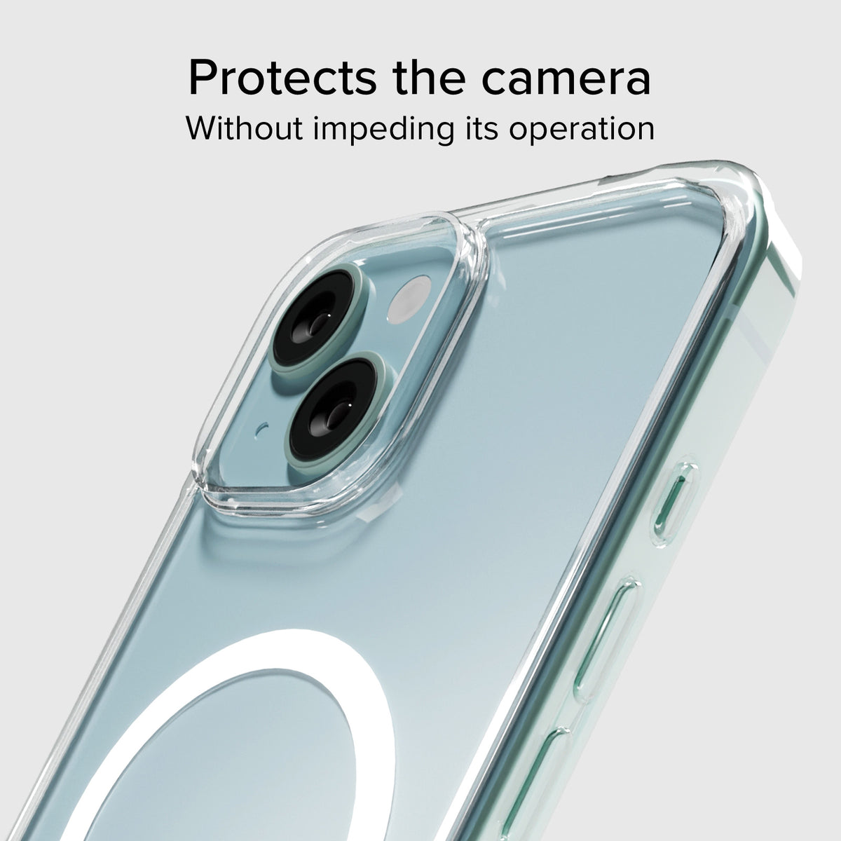 Transparente steife Hülle, kompatibel mit MagSafe-Ladefunktion für iPhone 15 Plus/14 Plus