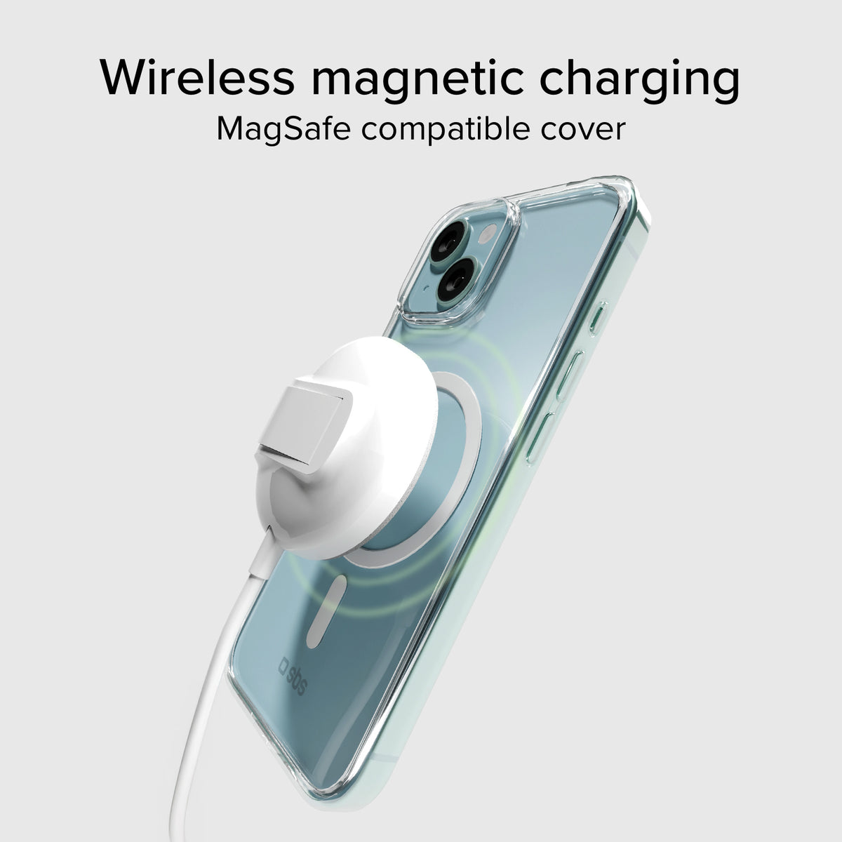 Transparente steife Hülle, kompatibel mit MagSafe-Ladefunktion für iPhone 15 Plus/14 Plus