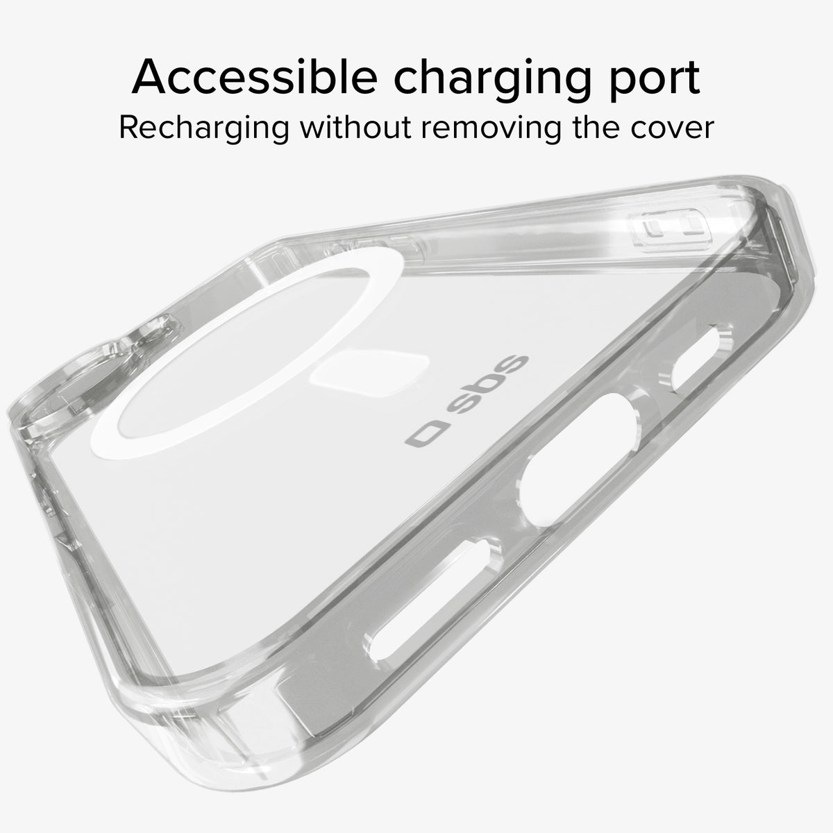 Transparente steife Hülle, kompatibel mit MagSafe-Ladefunktion für iPhone 15