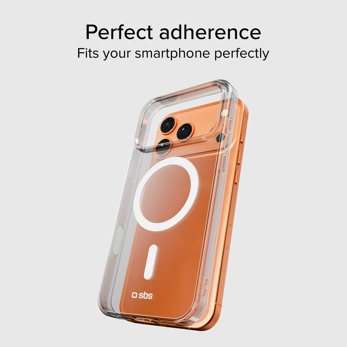 Rigid transparent case compatible with MagSafe charging for iPhone 17 Pro