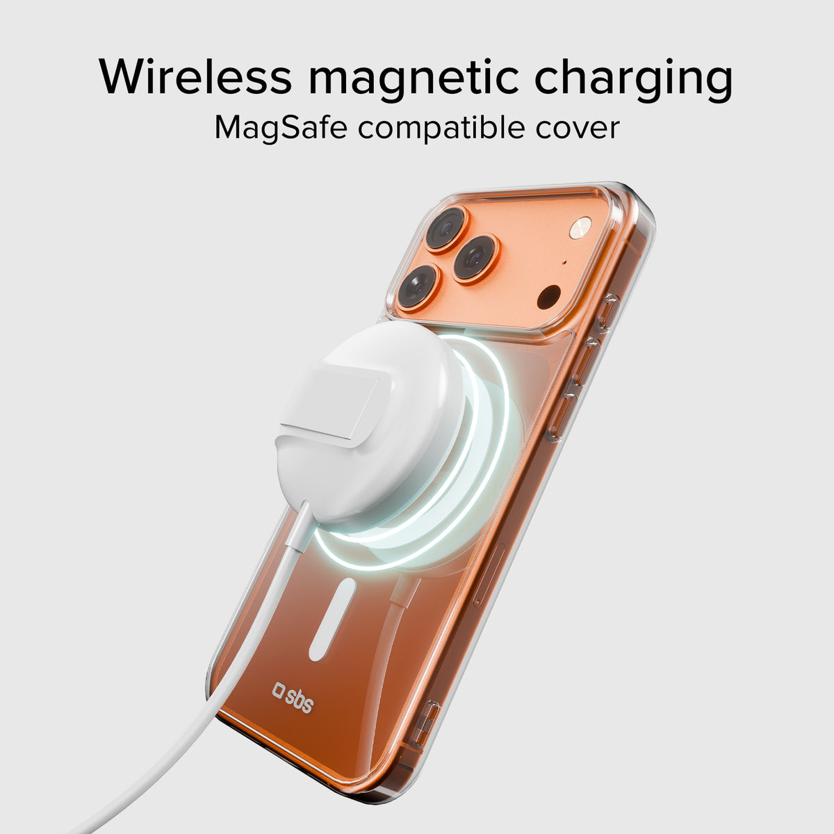Rigid transparent case compatible with MagSafe charging for iPhone 17 Pro