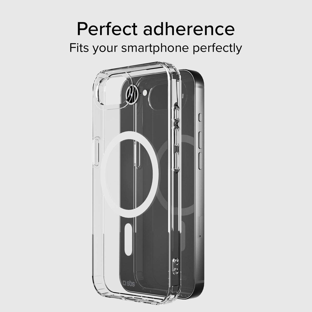 Cover trasparente rigida compatibile con ricarica MagSafe per iPhone 17e/16e