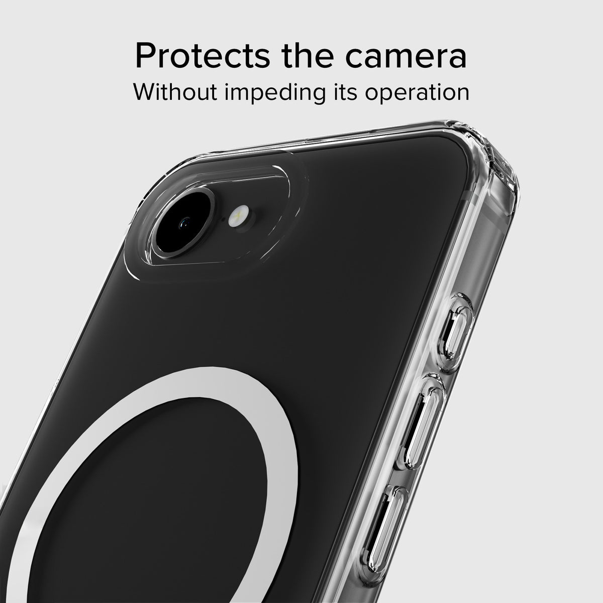 Cover trasparente rigida compatibile con ricarica MagSafe per iPhone 17e/16e