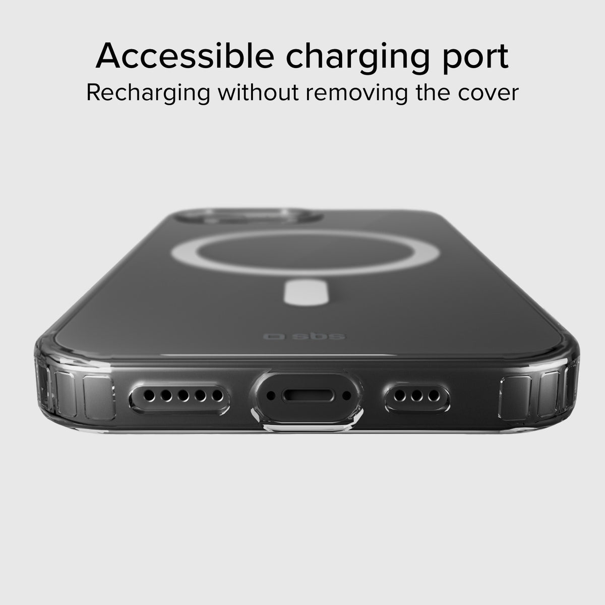 Cover trasparente rigida compatibile con ricarica MagSafe per iPhone 17e/16e