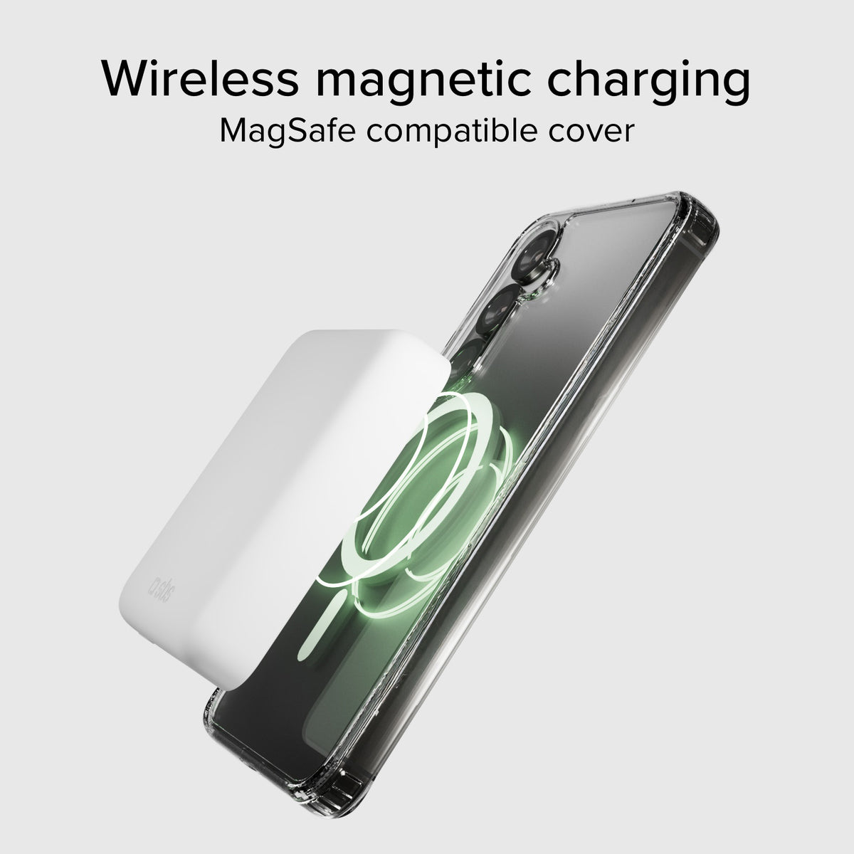 Transparent hard cover compatible with magnetic wireless charging for Samsung Galaxy S25