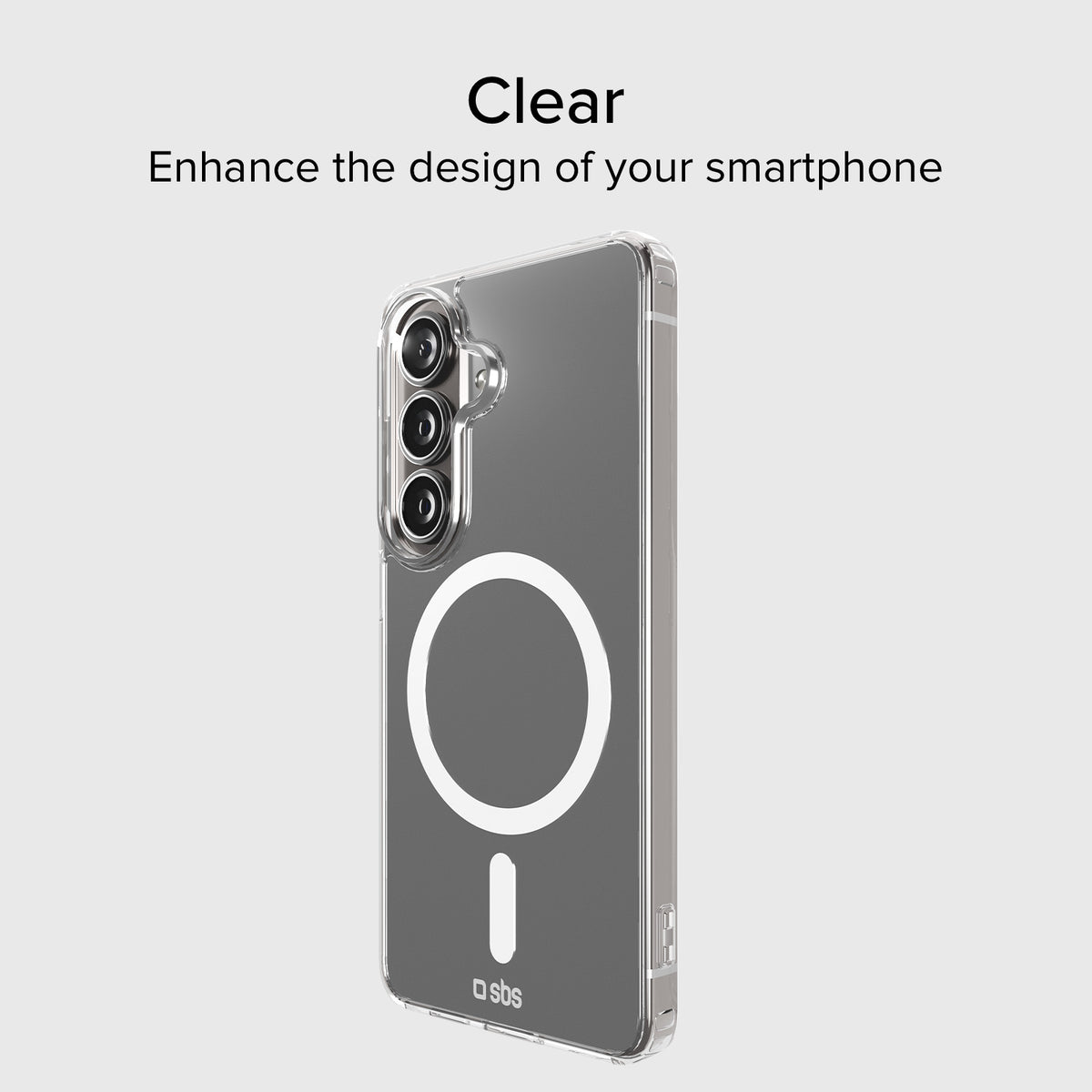 Cover rigida compatibile con ricarica wireless magnetica per Samsung S26+