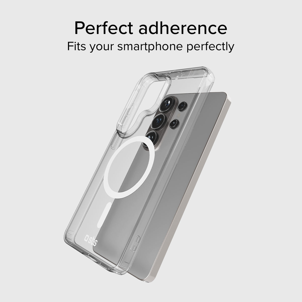 Transparent hard cover compatible with magnetic wireless charging for Samsung S26 Ultra