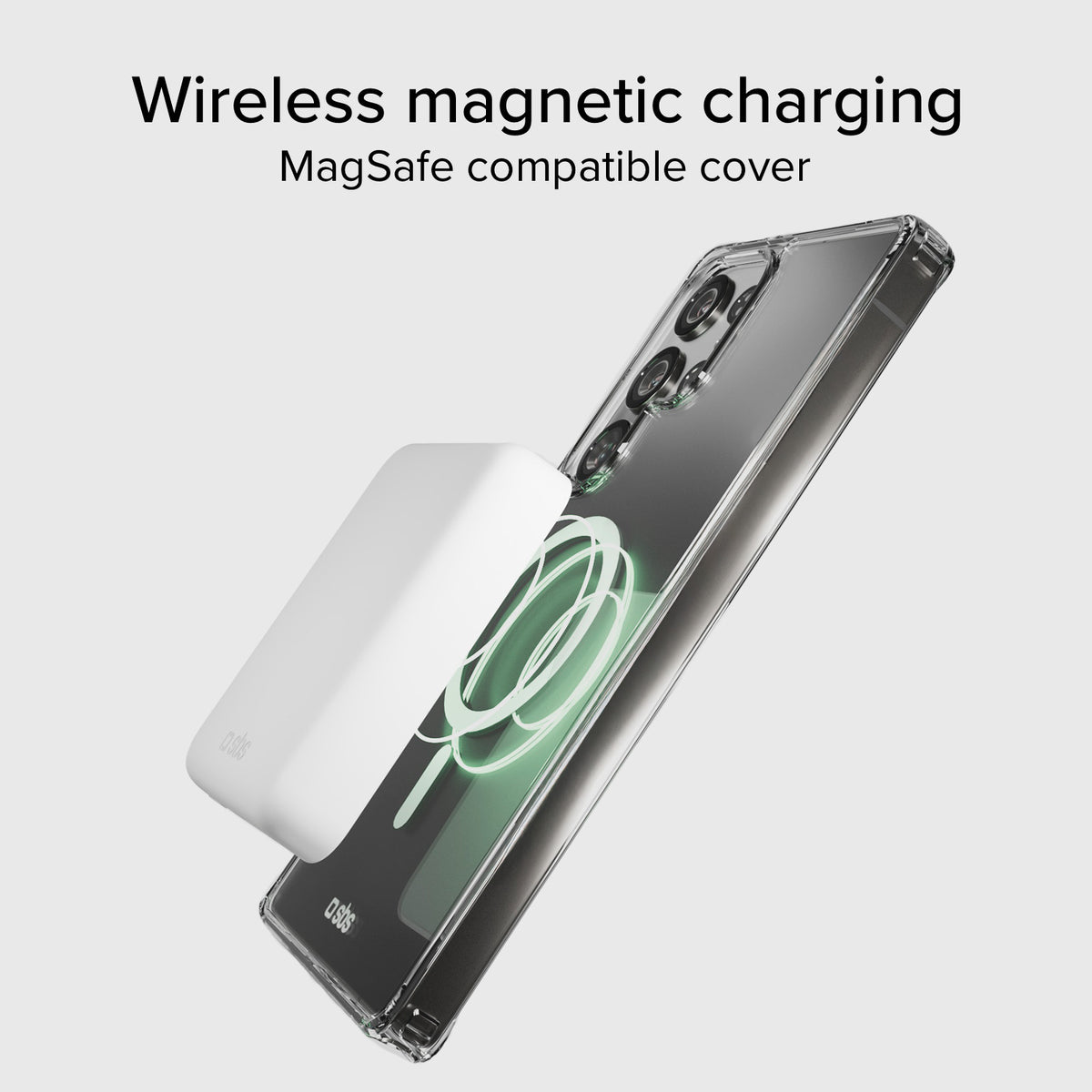 Transparent hard cover compatible with magnetic wireless charging for Samsung S26 Ultra
