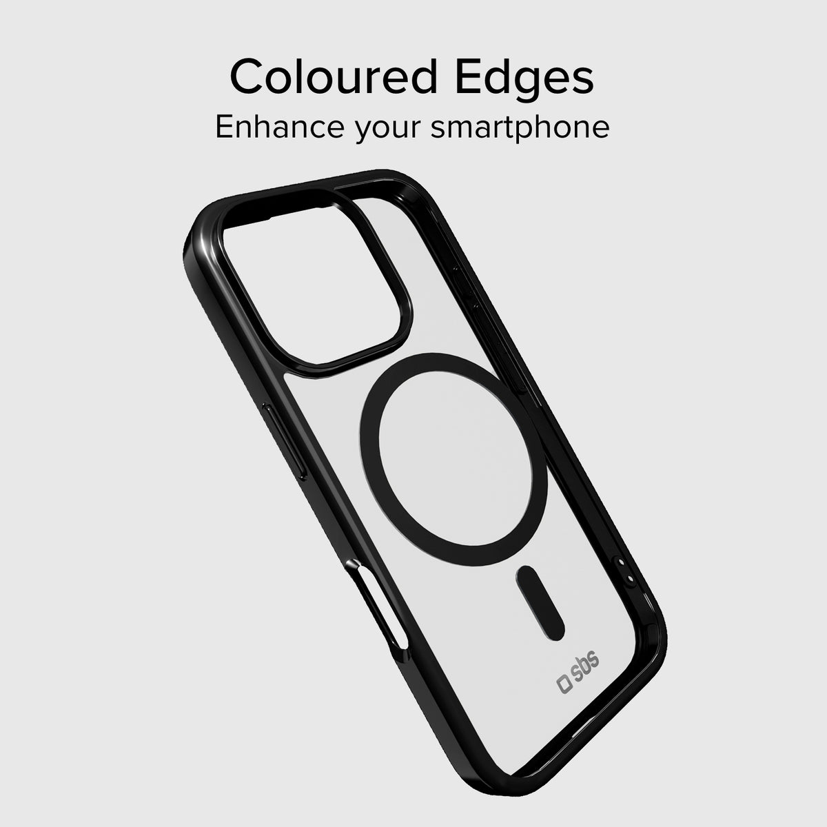 Case für iPhone 16 Pro mit farbigen Rändern, kompatibel mit MagSafe Aufladung