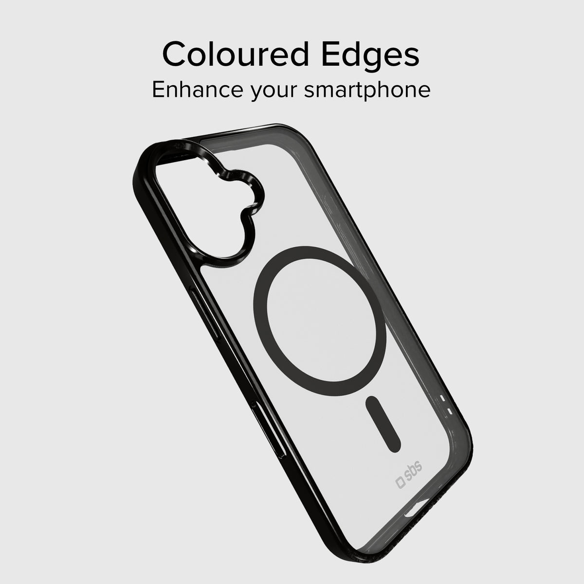 Funda para iPhone 16 Plus con bordes de color, compatible con carga MagSafe