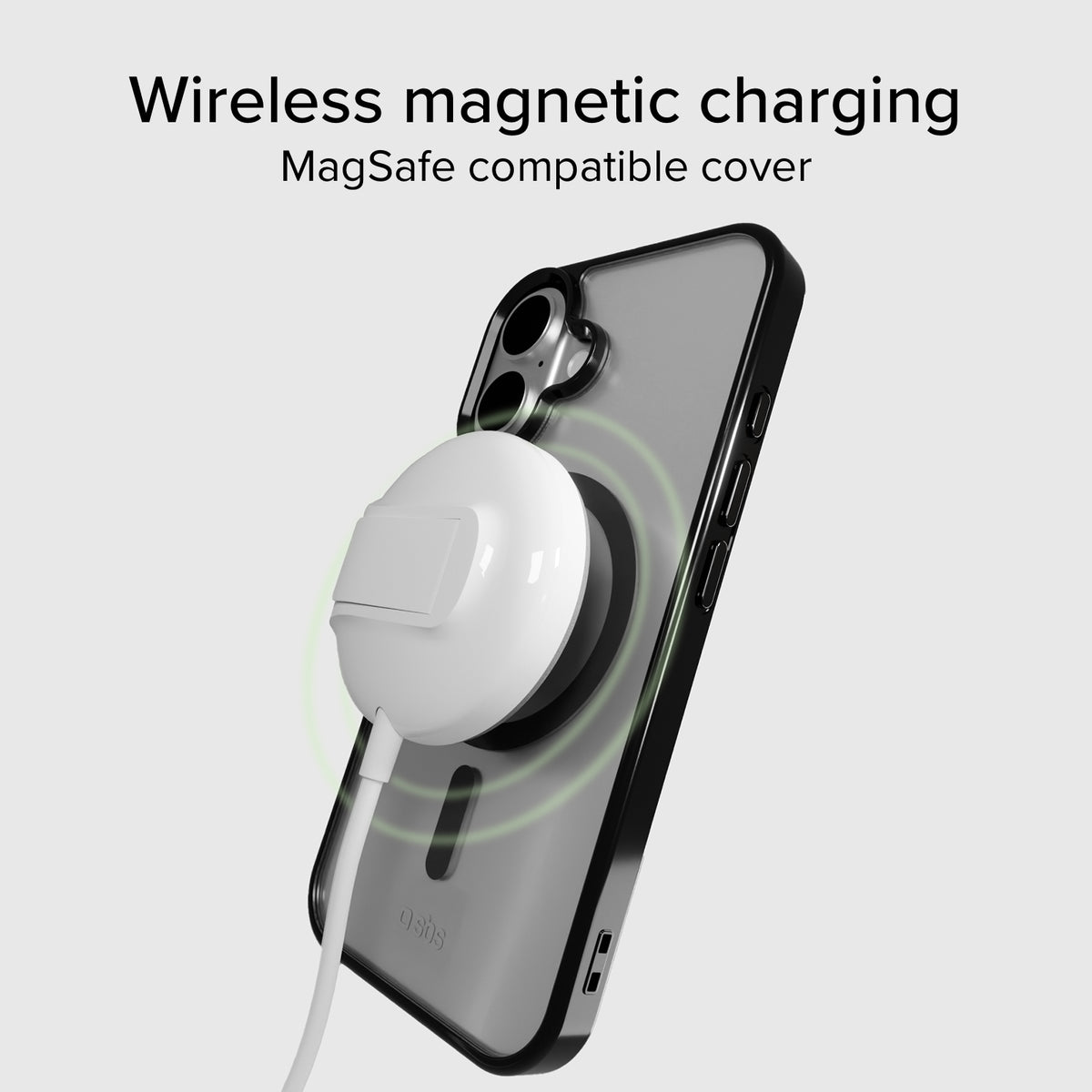 Funda para iPhone 16 Plus con bordes de color, compatible con carga MagSafe