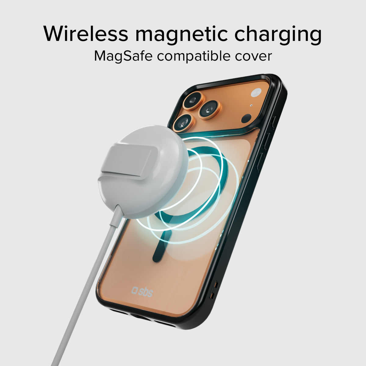 Funda para iPhone 17 Pro Max con bordes de color, compatible con carga MagSafe