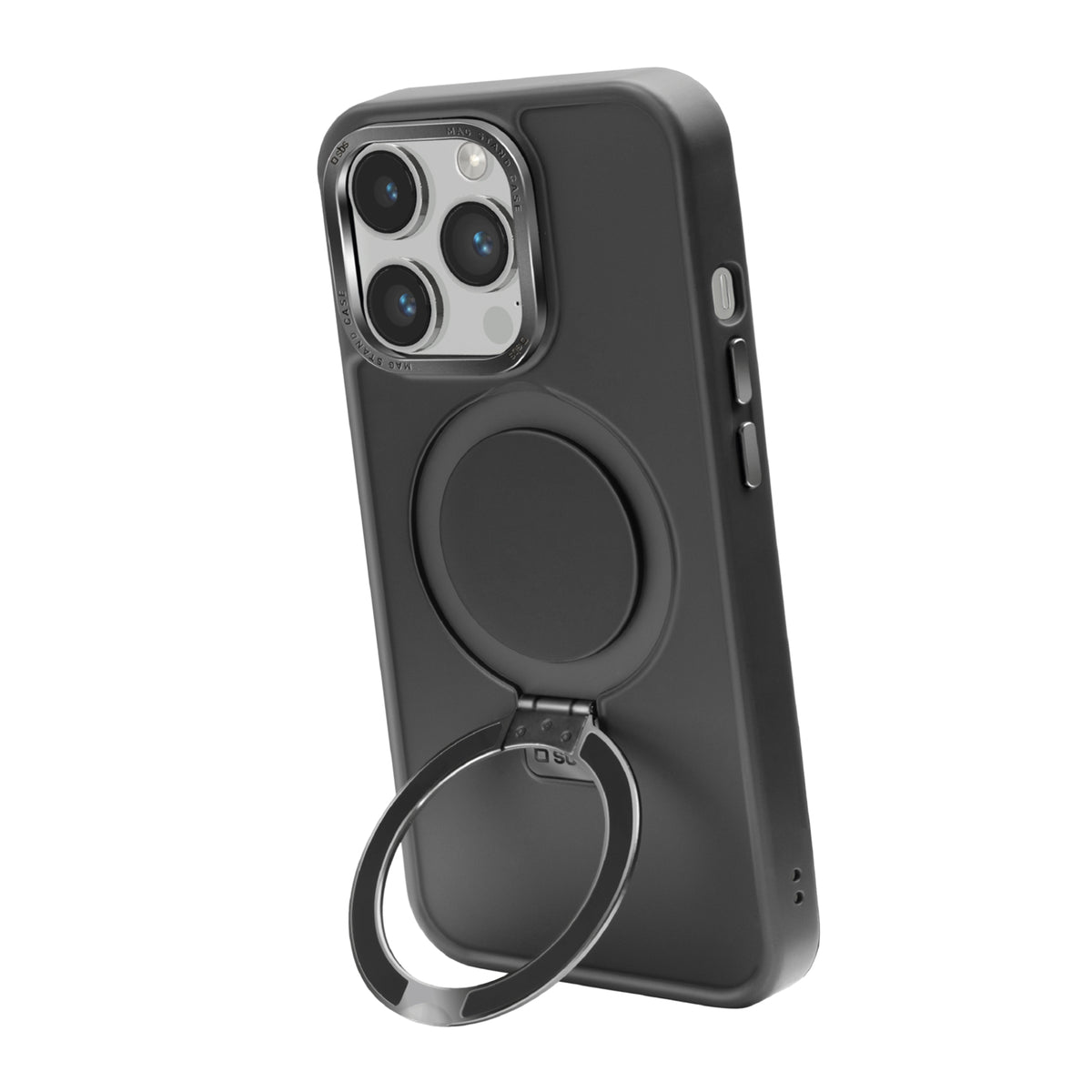 Coque MagSafe métal + anneau support pour iPhone 14 Pro