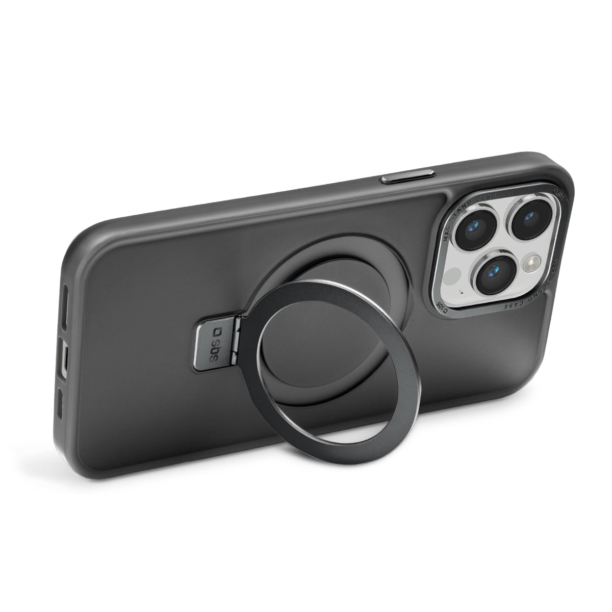 Coque MagSafe métal + anneau support pour iPhone 14 Pro