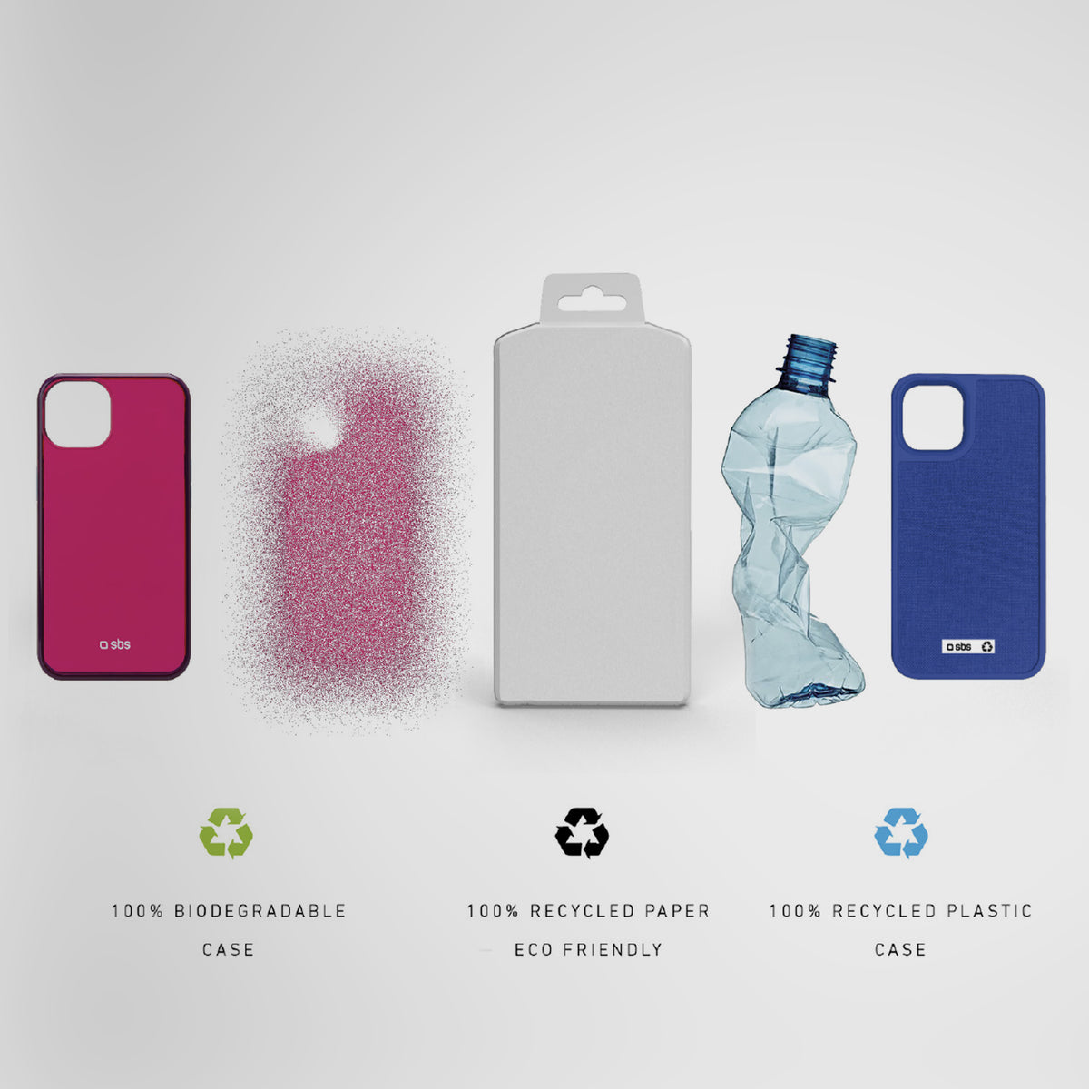Farbiges Cover aus recyceltem Kunststoff R-PET für iPhone 13 Pro