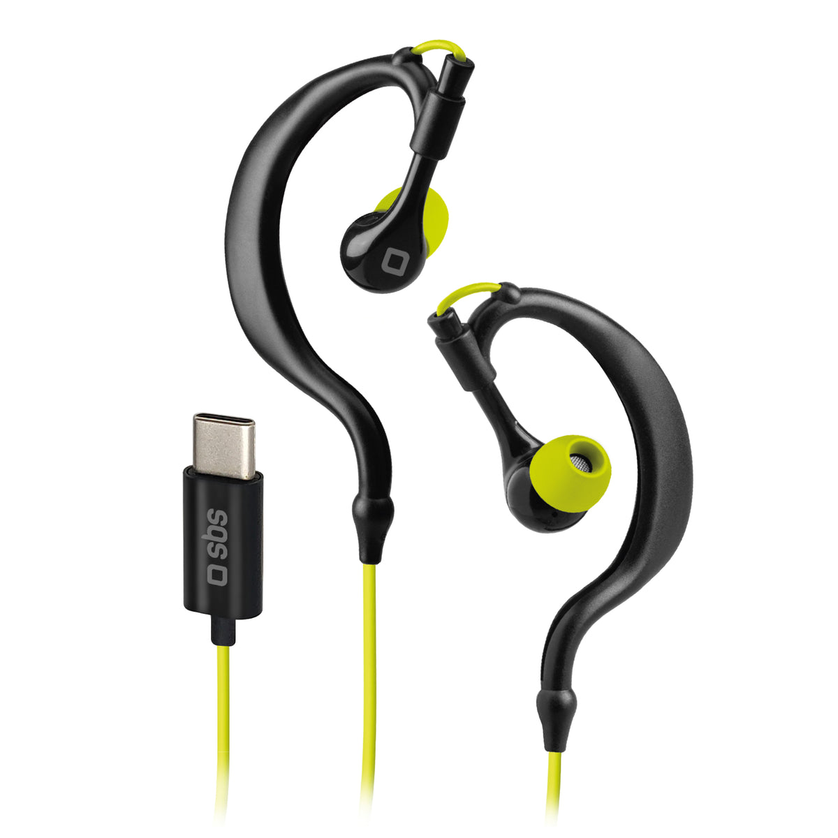 Auriculares deportivos con cable resistentes al agua IPX5 con diademas y conector USB-C